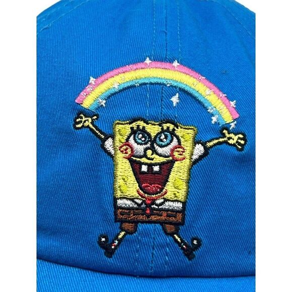 SpongeBob SquarePants Nickelodeon Baseball Hat Cap Blue Unisex Adjustable NEW - Picture 3 of 9